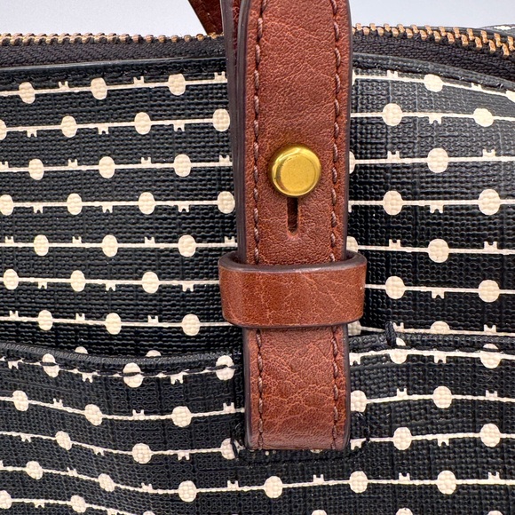 Fossil Black and Cream Satchel - Picture 3 of 12